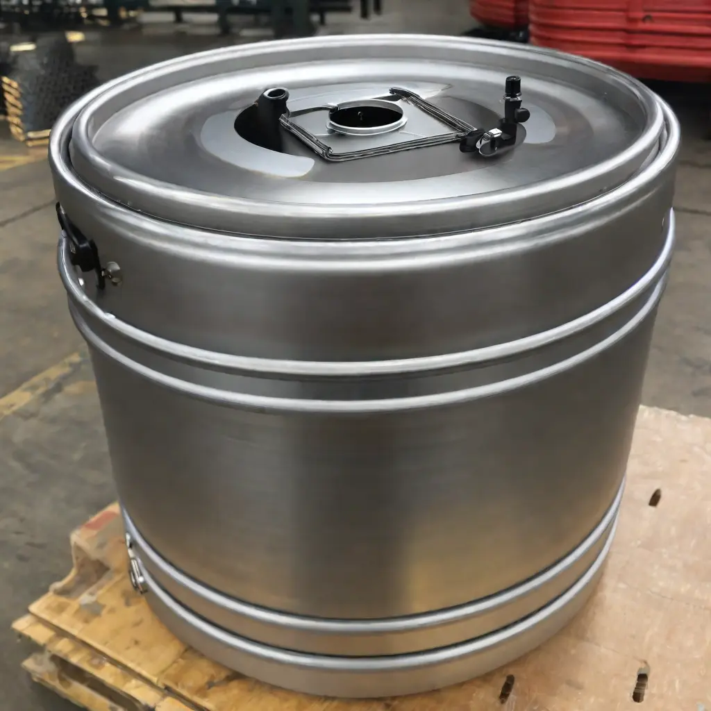  A Corny keg on display