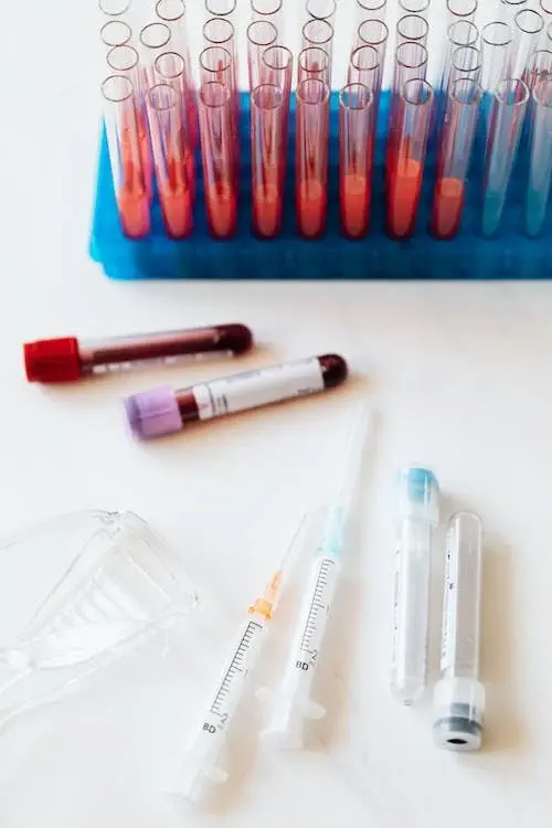pharmaceutical samples in test tubes