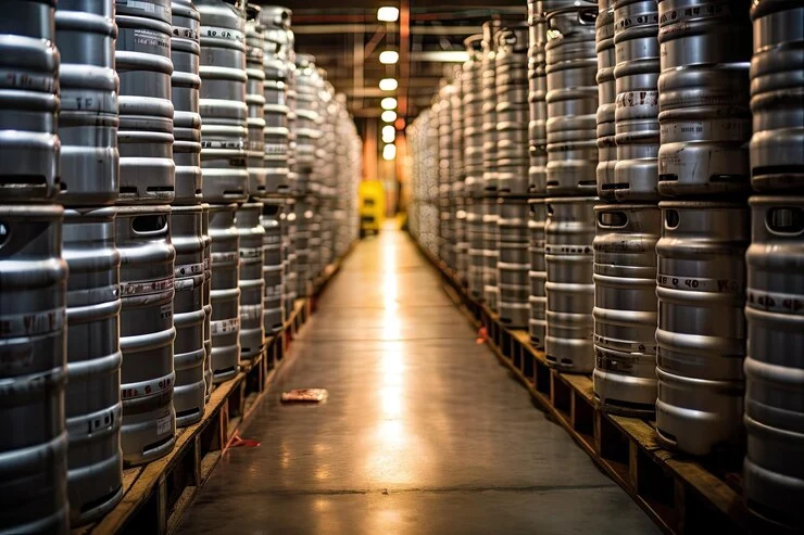 Stainless steel kegs 